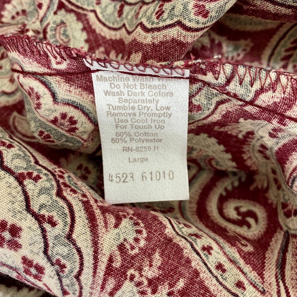 Vintage Pierre Cardin NWT Paisley Zip Maxi Robe Caftan Jordan Marsh Large - Picture 9 of 9